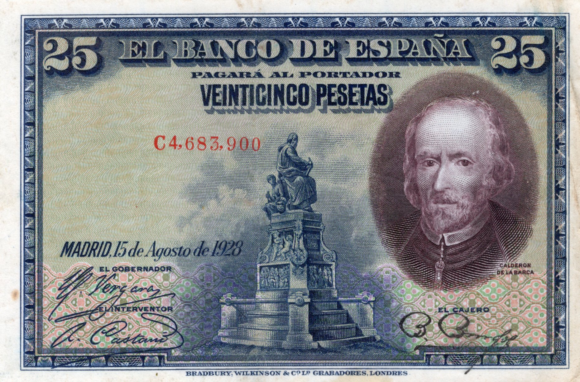 25 pesetas 1928, C4 683 900