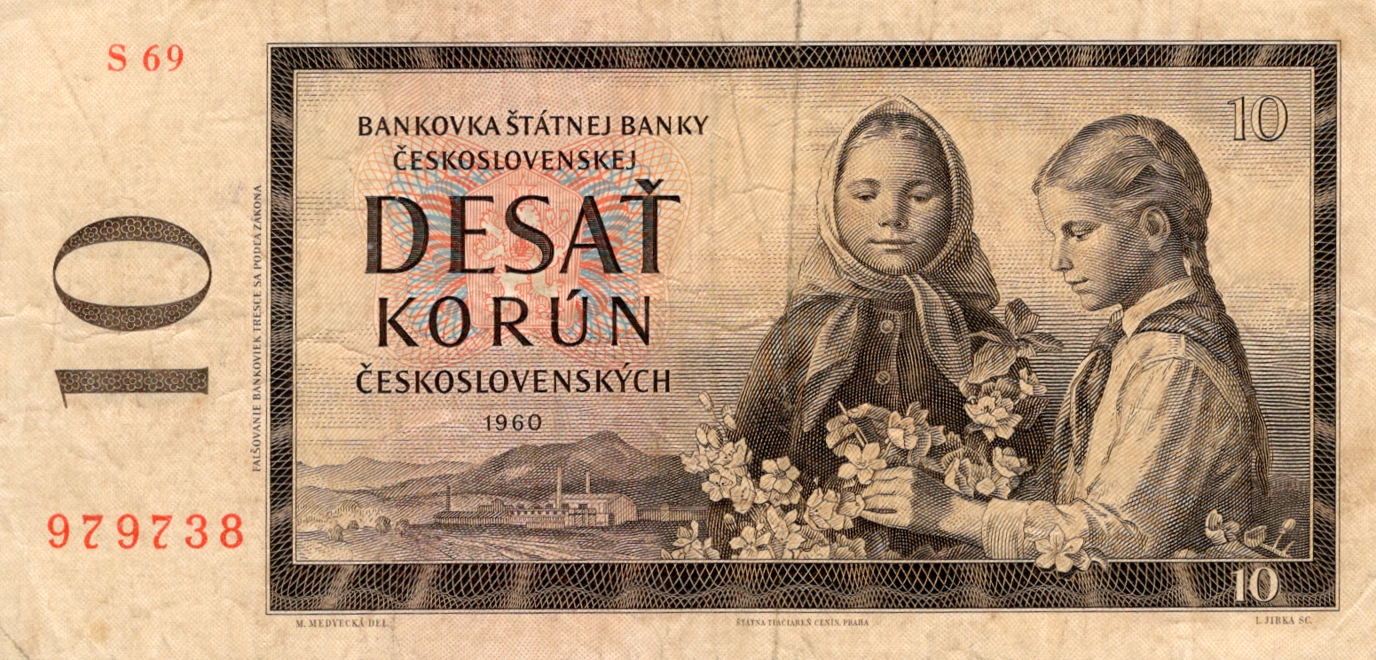 Bankovka 10 korun 1960, Série S69 979738