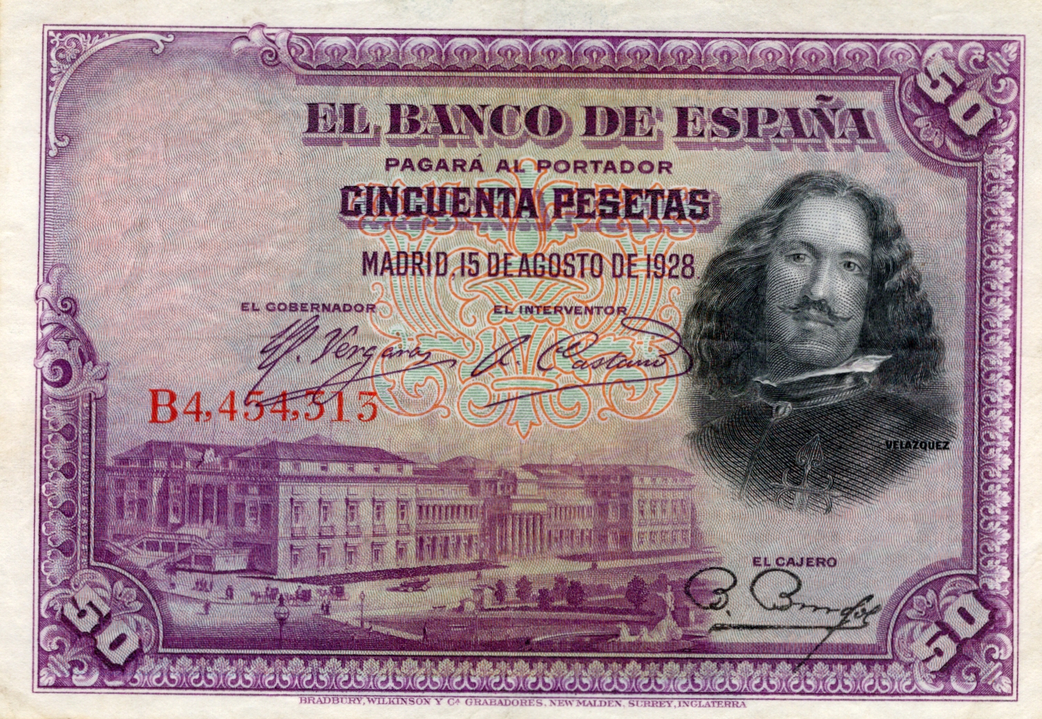 50 Pesetas 1928, Série B4 454313