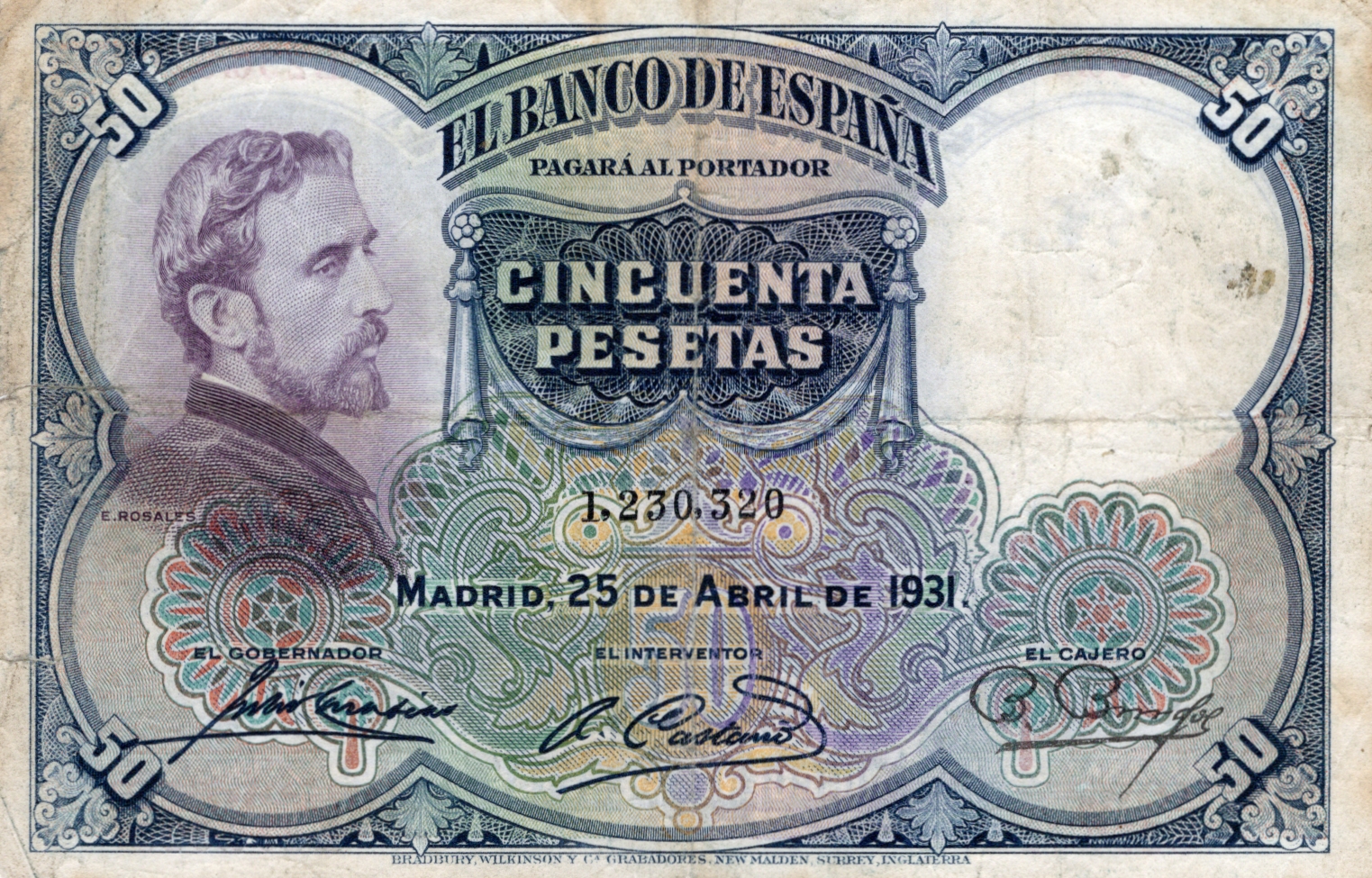 50 Pesetas 1931, Série 1230320