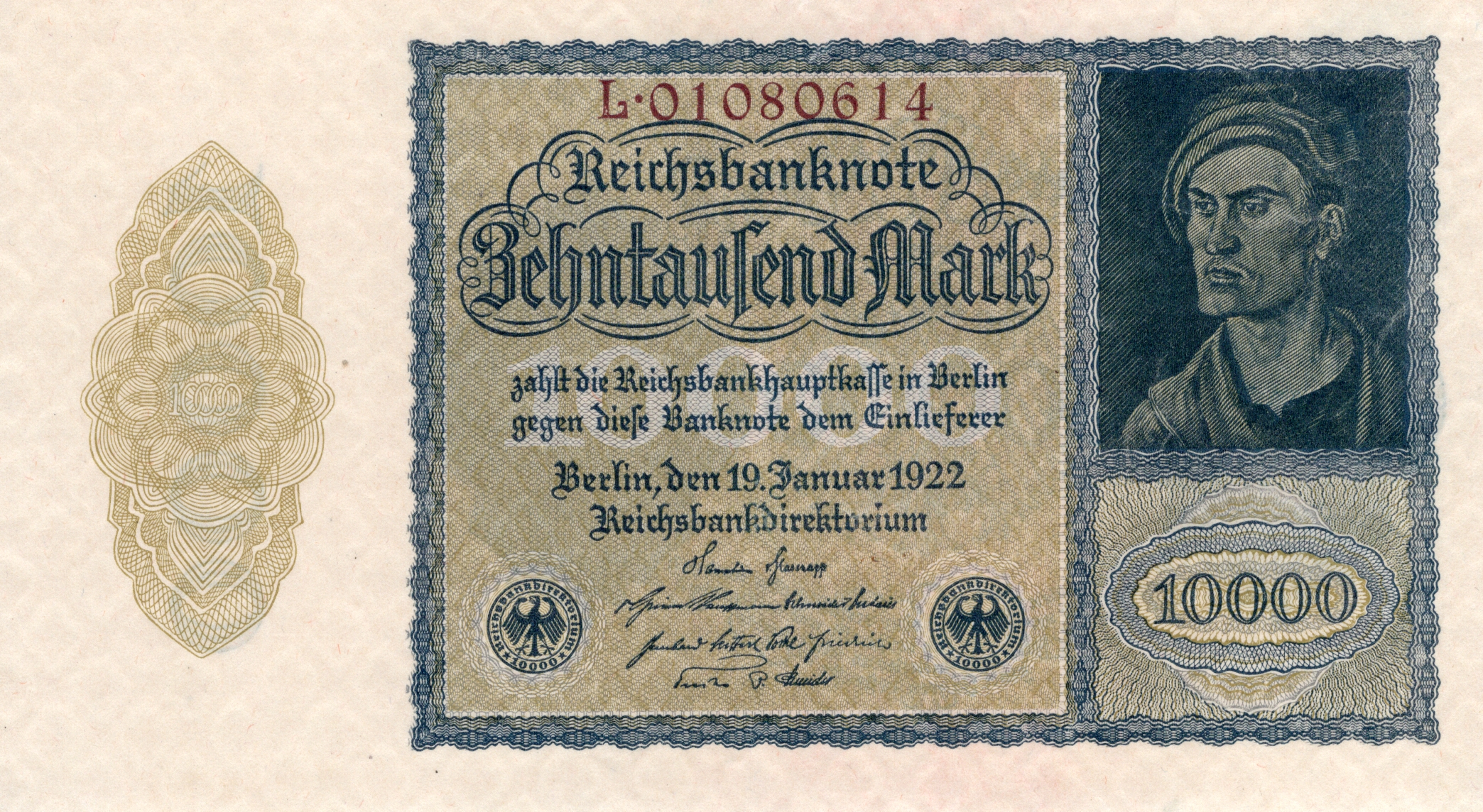 10000 Marek 1922, L 01080614 - UNC