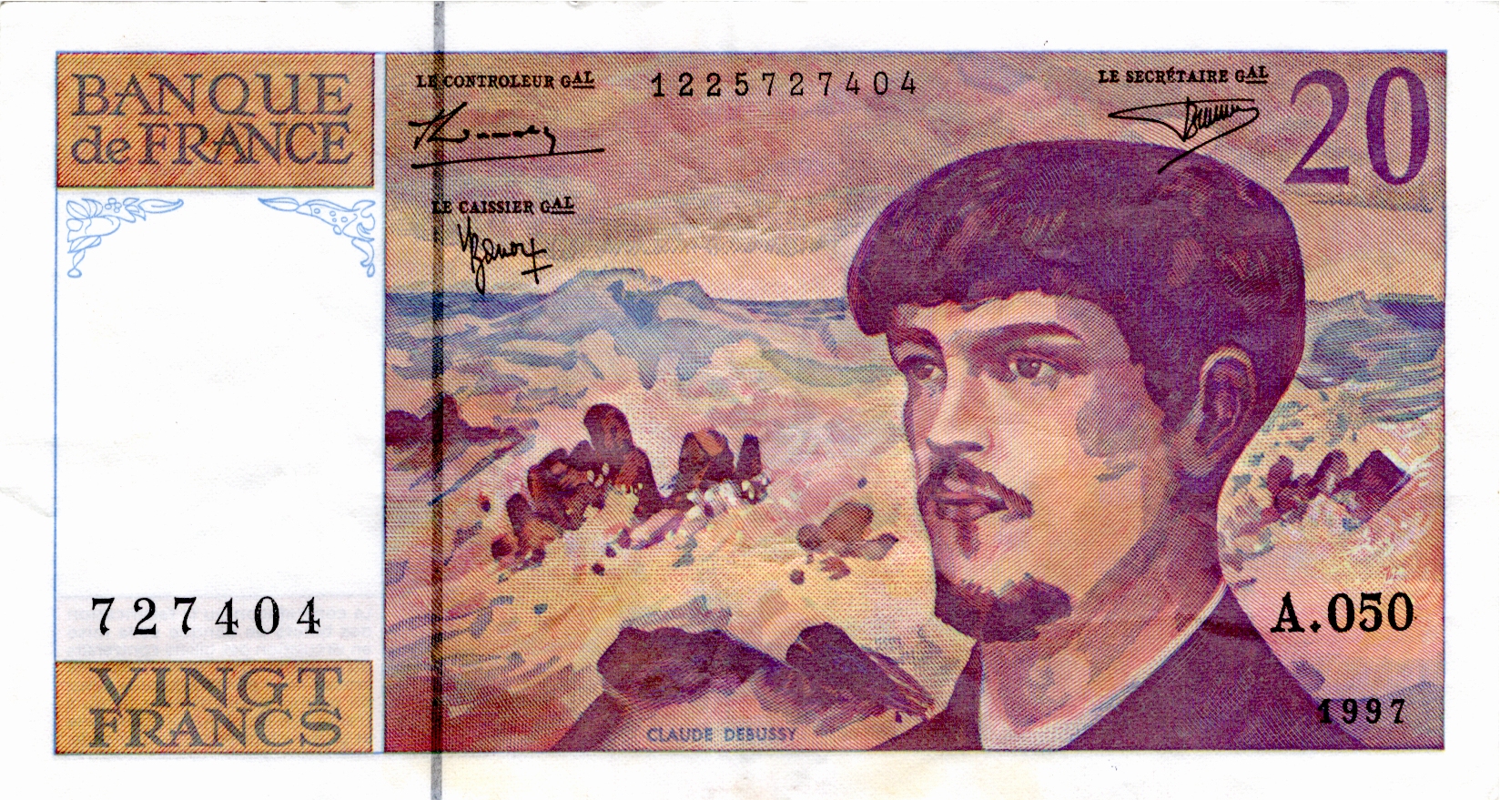 Francouzská Bankovka 20 Francs 1997 - A050 727404