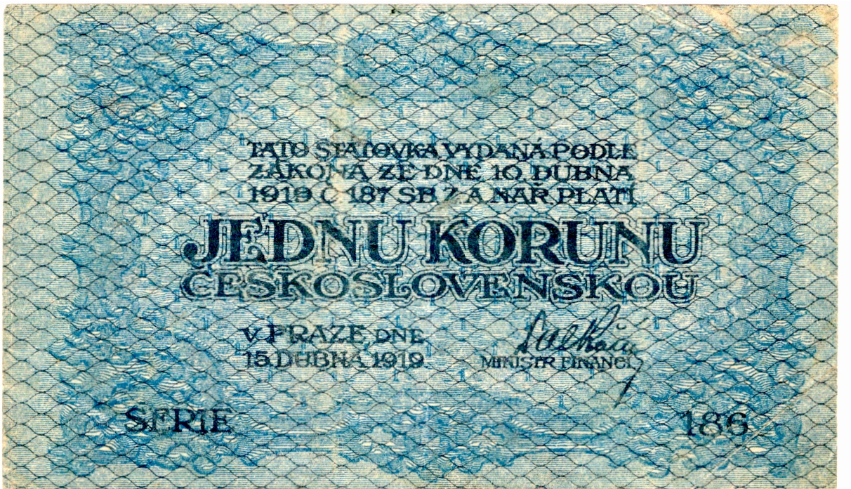 1 koruna 1919, Série 186