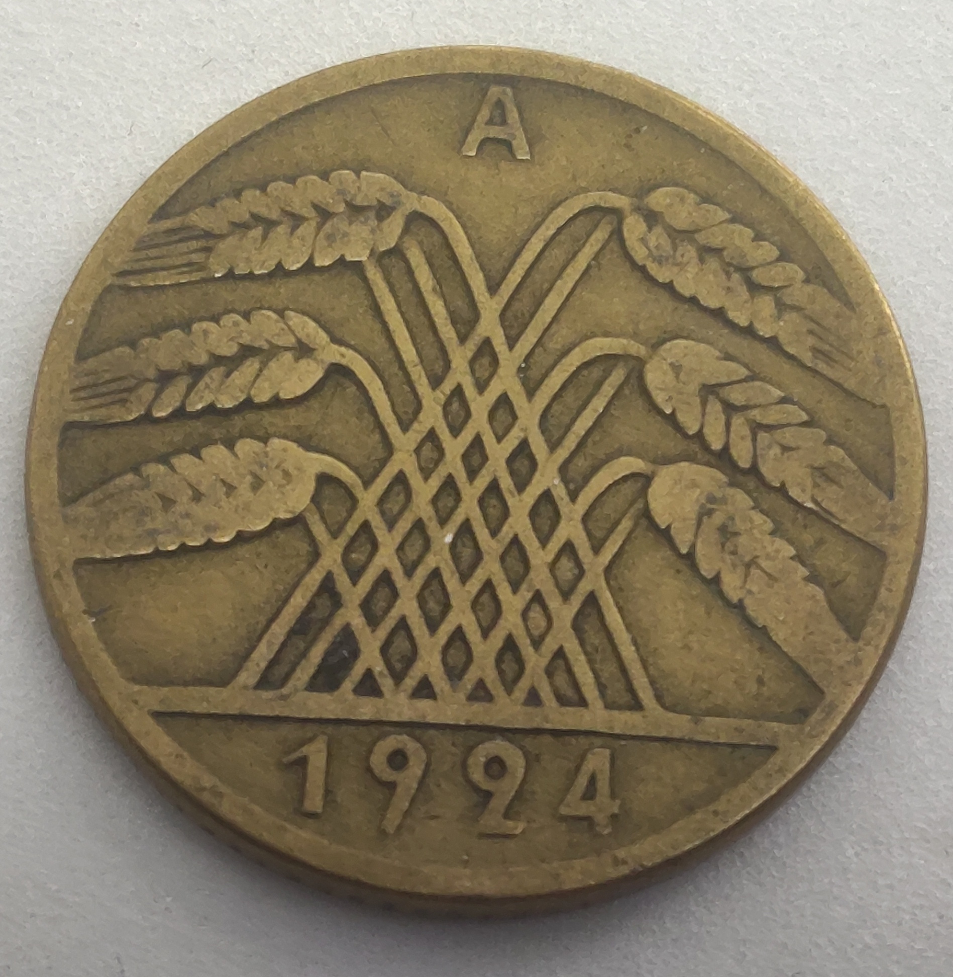 Stará mince 10 pfennig 1924 A