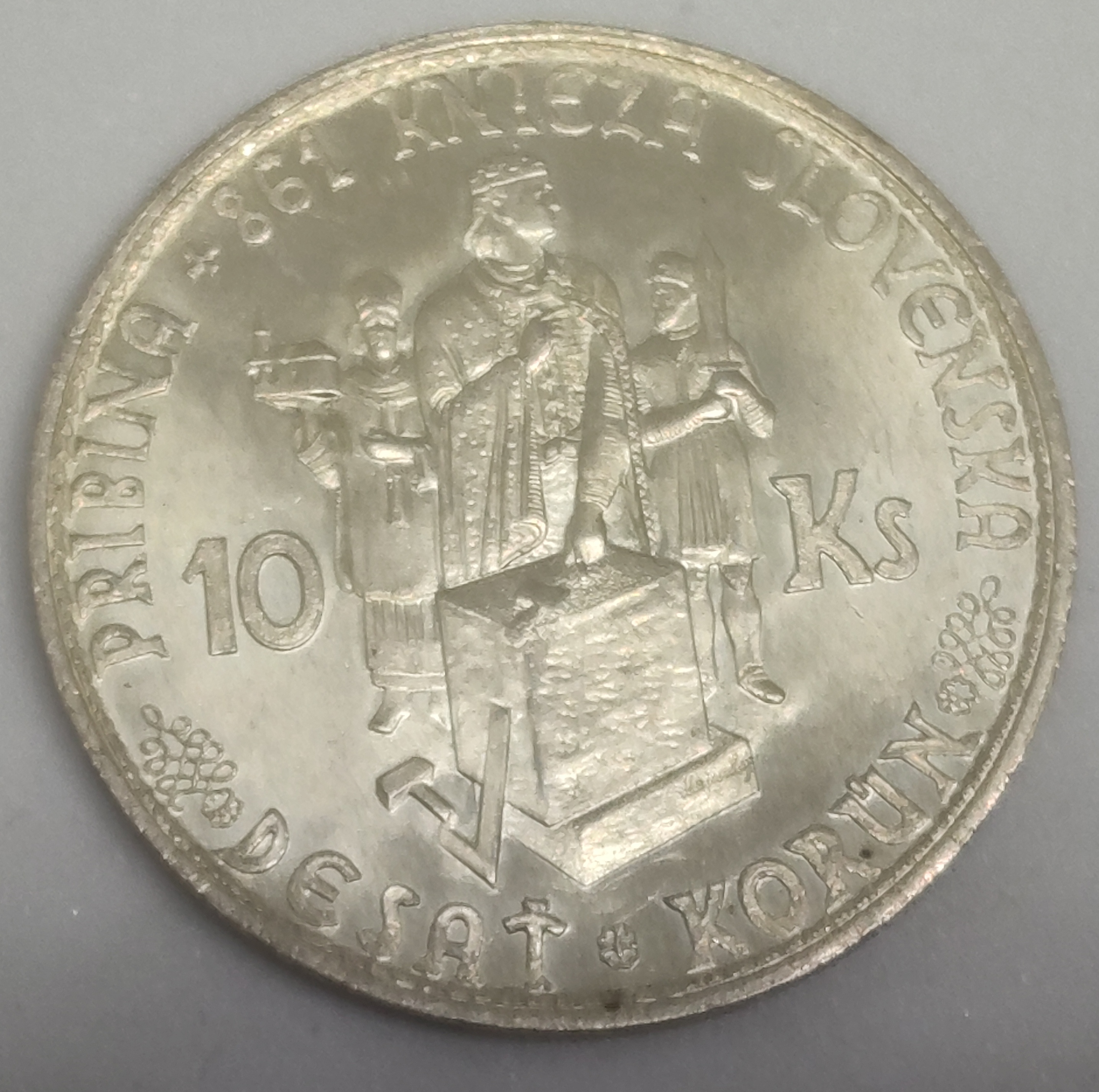 Stará Stříbrná mince 10 korun Slovenských 1944, Pribina 