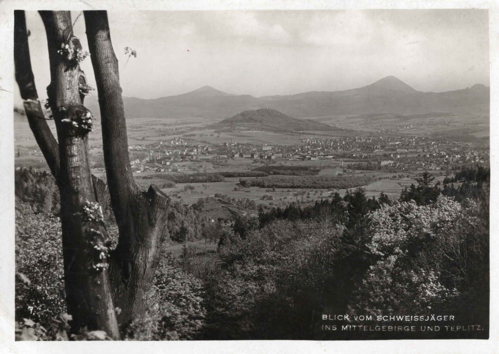Stará Pohlednice A16, Výhled do středohoří, rok 1934