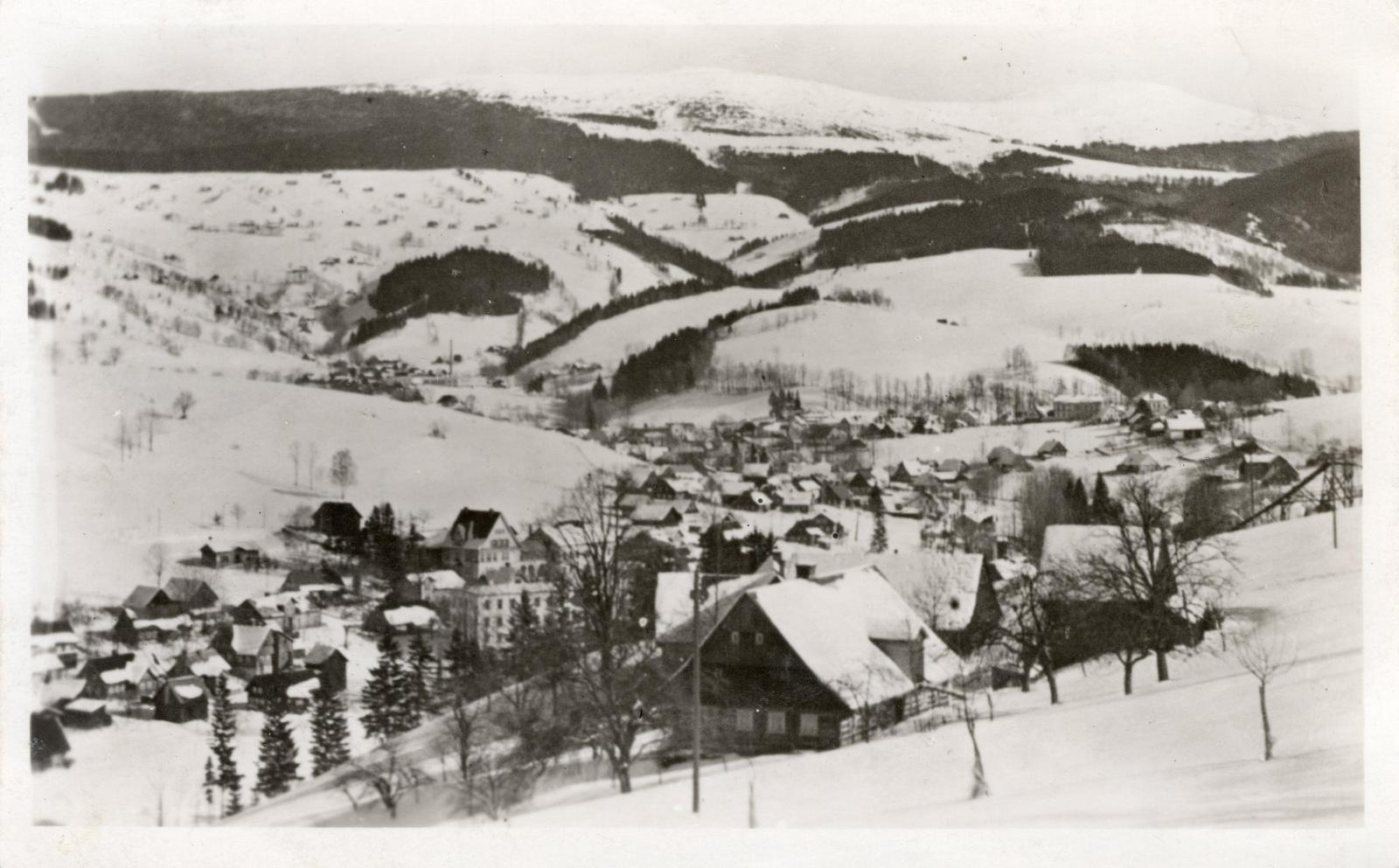 Stará Pohlednice A18, Horní Rokytnice Krkonoše. Kokrháč (kotel) Lysá hora, rok 1949