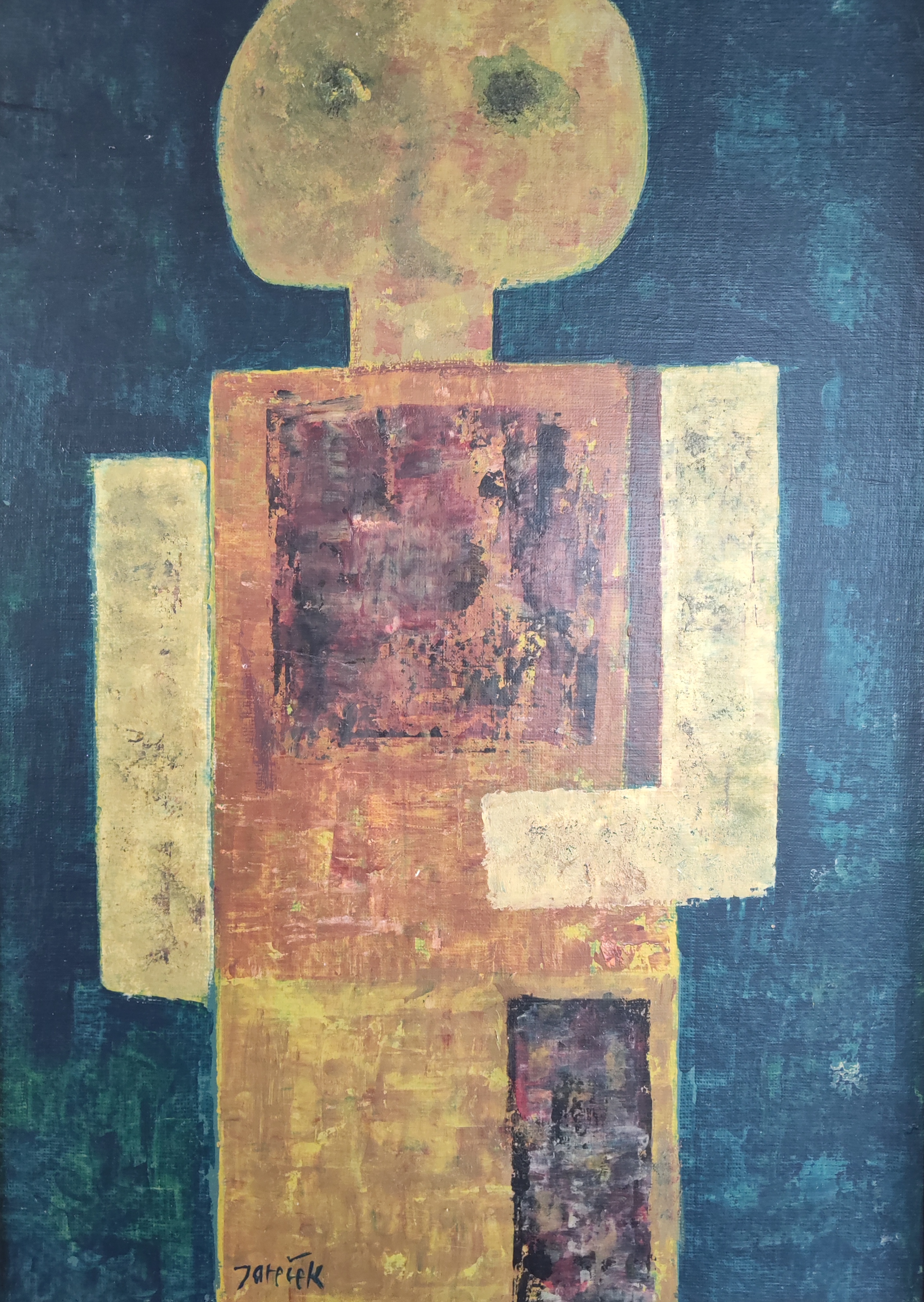 Starý obraz 58cm x 44cm Janeček