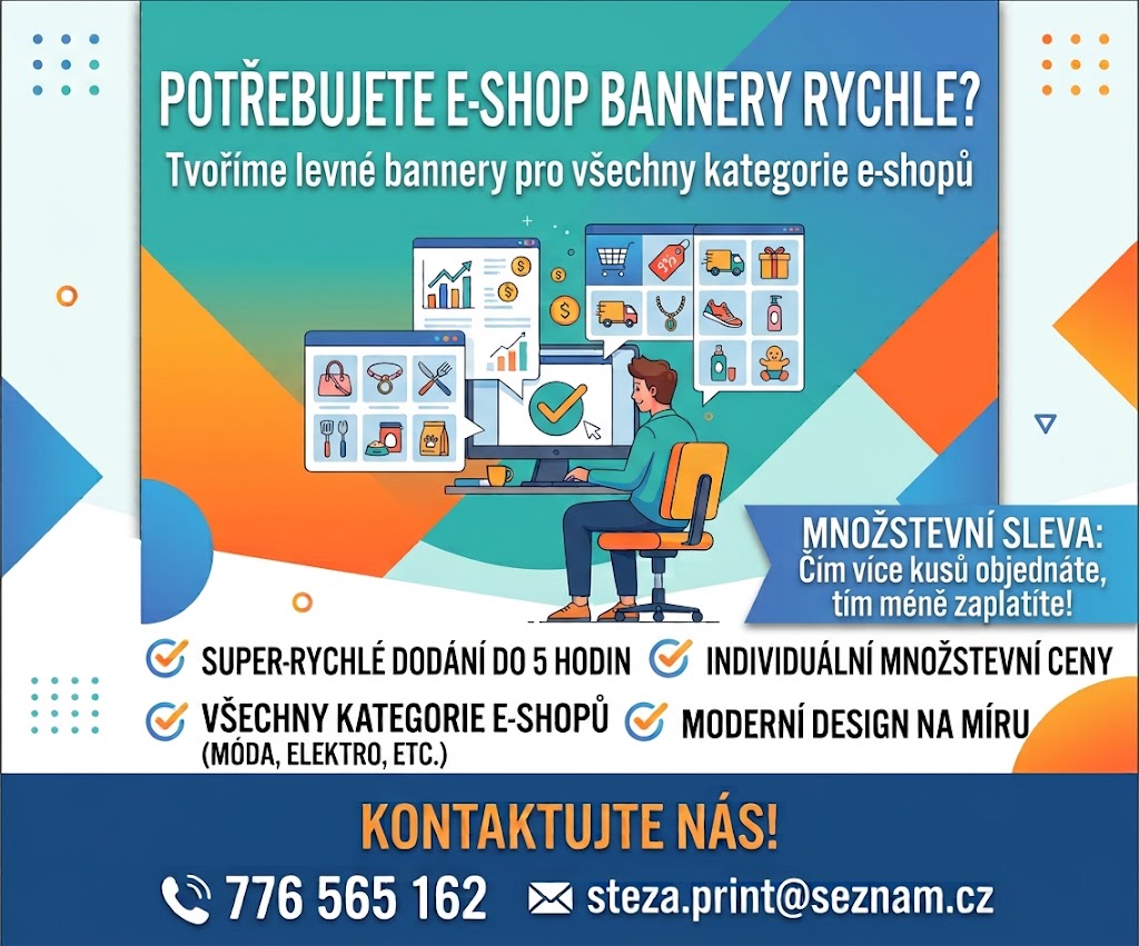 Tvořím bannery pro e‑shopy – rychle, kvalitně a za skvělou cenu