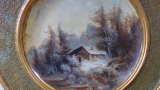 Vzácný ručně malovaný talíř Goldschieider WIEN 34,5cm