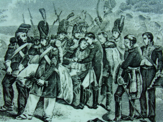 Starožitný porcelánový talíř 22. máj 1805