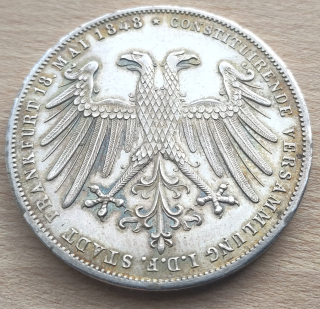 Vzácná dvojitá guldenová stříbrná mince z roku 1848