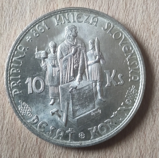 Stříbrná mince Slovensko 10 Korun 1944  ( kód 2235 )