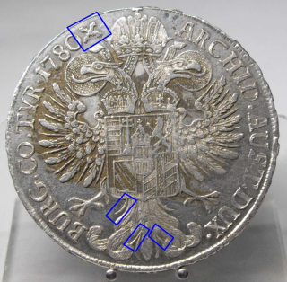Stříbrná Mince Tolar Marie Terezie 1780 - 27,8g
