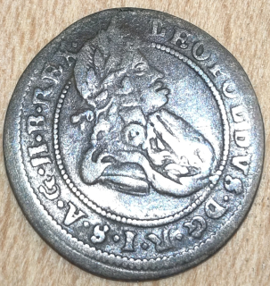 Stříbrná mince 1 krejcar 1699 Opole, Vzácný kus ( kód 10 )